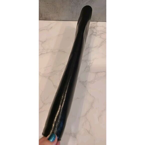 Hobo International Black Leather 13" X 5" Clutch Purse Wallet Gold Clasp EUC - Picture 13 of 13